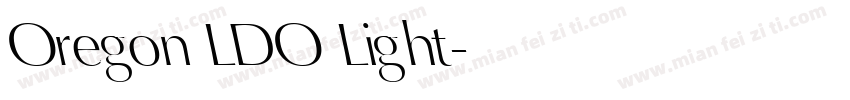 Oregon LDO Light字体转换